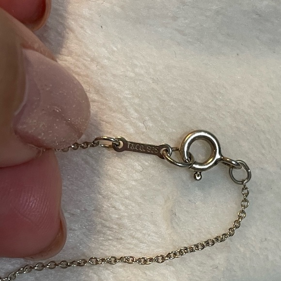 Tiffany & Co. 925 Silver Teardrop Cross Necklace 🩶 - Picture 4 of 6